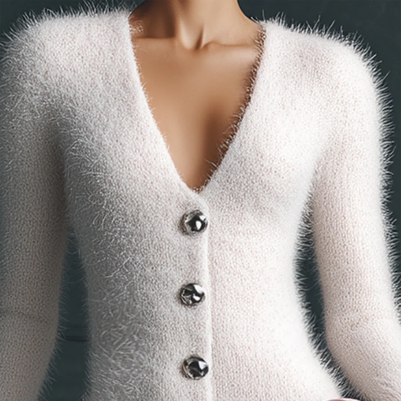 Women's Elegant V-Neck Bodycon Midi Dress