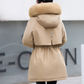 Women's Warm Coat with Detachable Liner & Faux Fur Hood