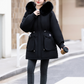 Women's Warm Coat with Detachable Liner & Faux Fur Hood