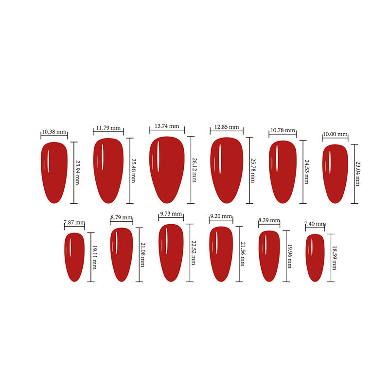 Stylish Printed Press-On Nails 24-Piece Set