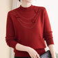 Women's Elegant Plush-Lined Mock Neck Sweater