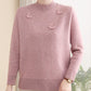 Women's Elegant Plush-Lined Mock Neck Sweater