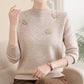 Women's Elegant Plush-Lined Mock Neck Sweater
