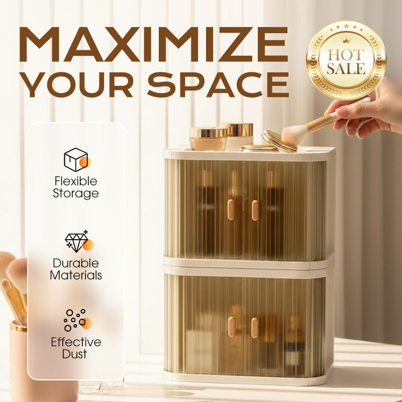 Foldable & Stackable Desktop Cosmetics Organizer