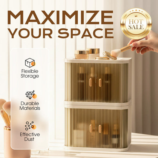 Foldable & Stackable Desktop Cosmetics Organizer