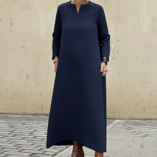 Women's Elegant Simple Solid Color A-line Dress