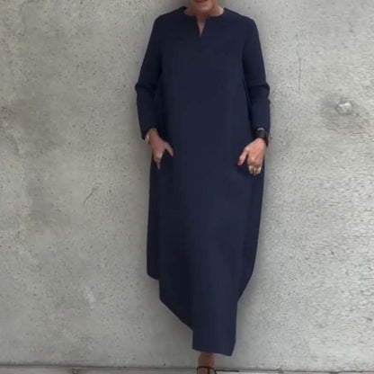 Women's Elegant Simple Solid Color A-line Dress