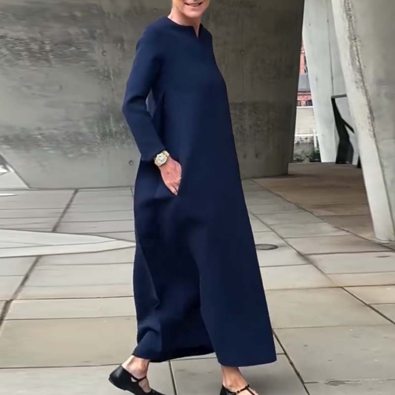 Women's Elegant Simple Solid Color A-line Dress