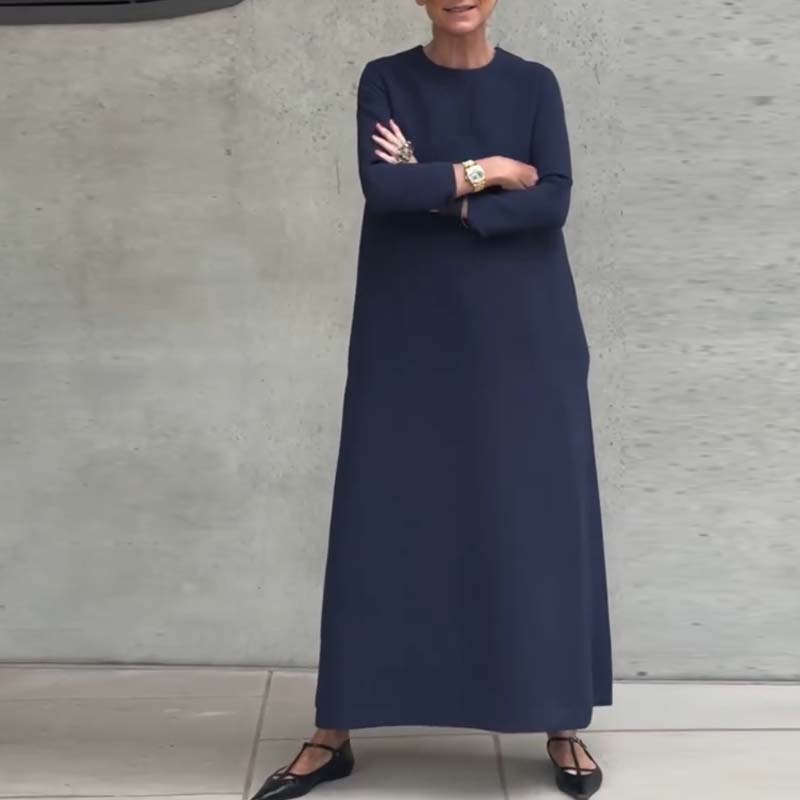 Women's Elegant Simple Solid Color A-line Dress