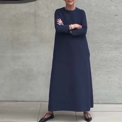 Women's Elegant Simple Solid Color A-line Dress