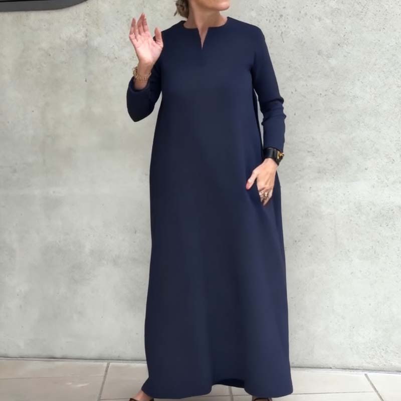 Women's Elegant Simple Solid Color A-line Dress