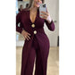 ✨ Soft Elegance Winter Jumpsuit – Women’s Lapel Long-Sleeve Design, Breathable Warm Fabric Feels Gentle on Skin. Flowy yet structured fit balances comfort and grace, perfect for weekend dates!