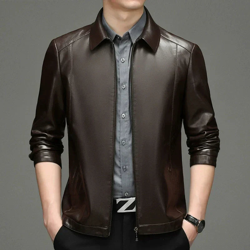 Men's Casual PU Leather Jacket