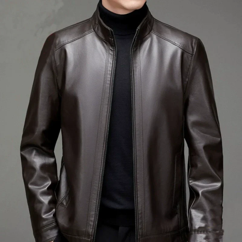 Men's Casual PU Leather Jacket