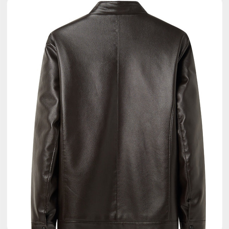 Men's Casual PU Leather Jacket