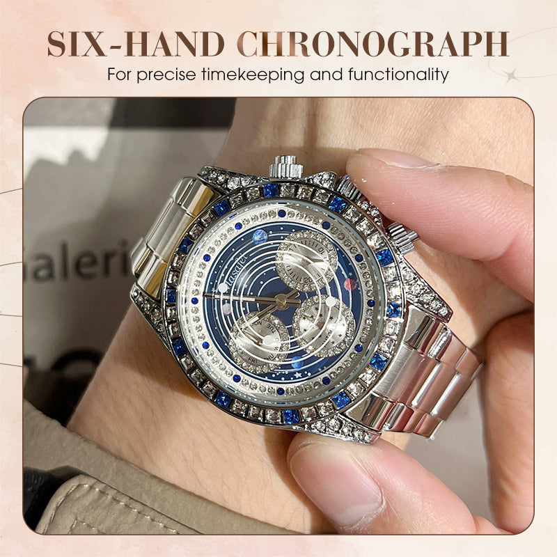 📢📢60 % OFF !!🎅【🎁Best Christmas Gift🎁】🎄TINAIBIN Twelve Zodiac Signs & Starry Sky Diamond Automatic Skeleton Men's Watch