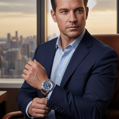 📢📢60 % OFF !!🎅【🎁Best Christmas Gift🎁】🎄TINAIBIN Twelve Zodiac Signs & Starry Sky Diamond Automatic Skeleton Men's Watch