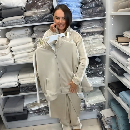 Women's Two-Piece Zip-Up Tracksuit Set