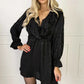 Women’s Ruffled V-Neck A-Line Mini Dress