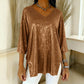 ✨New arrivals offer-Women’s Glitter V-Neck Loose Top