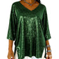 ✨New arrivals offer-Women’s Glitter V-Neck Loose Top