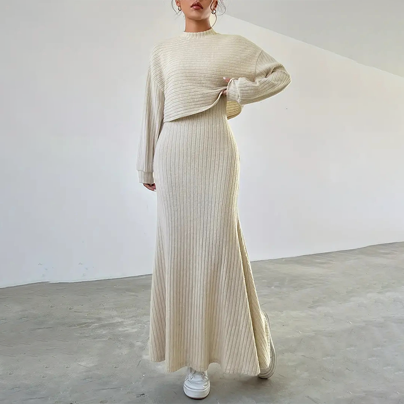 Women's Casual Top & Skirt 2-Piece Set