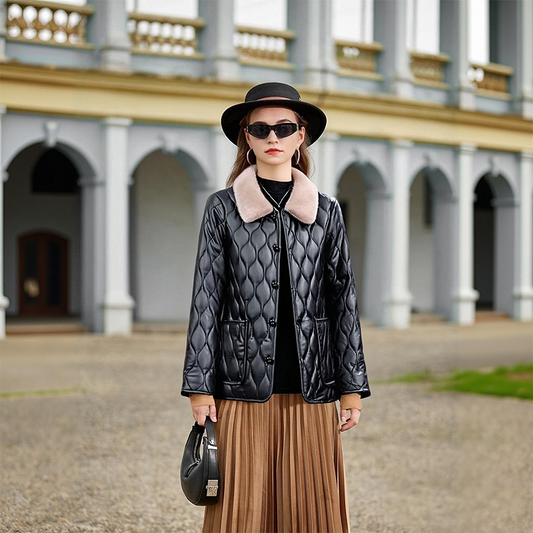 Women's Elegant Quilted Winter Short Coat