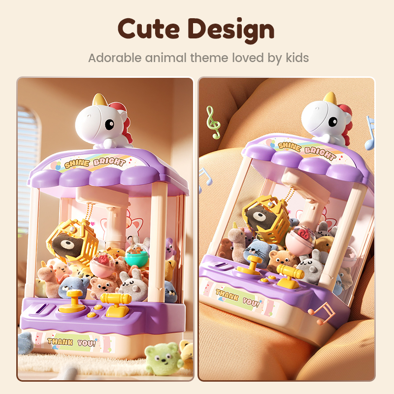 🧸 60% OFF NOW! 🎮 Adorable Animal Claw Machine – Includes Plushies & Capsule Toys, Perfect for Kids' Fun & Room Decor 🎁📦