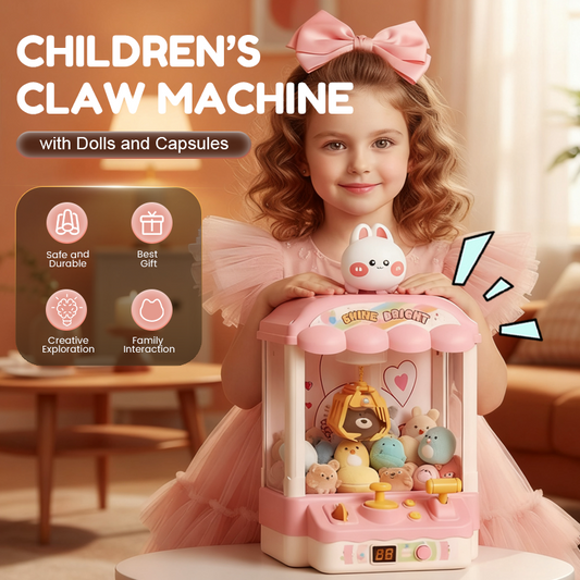 🧸 60% OFF NOW! 🎮 Adorable Animal Claw Machine – Includes Plushies & Capsule Toys, Perfect for Kids' Fun & Room Decor 🎁📦