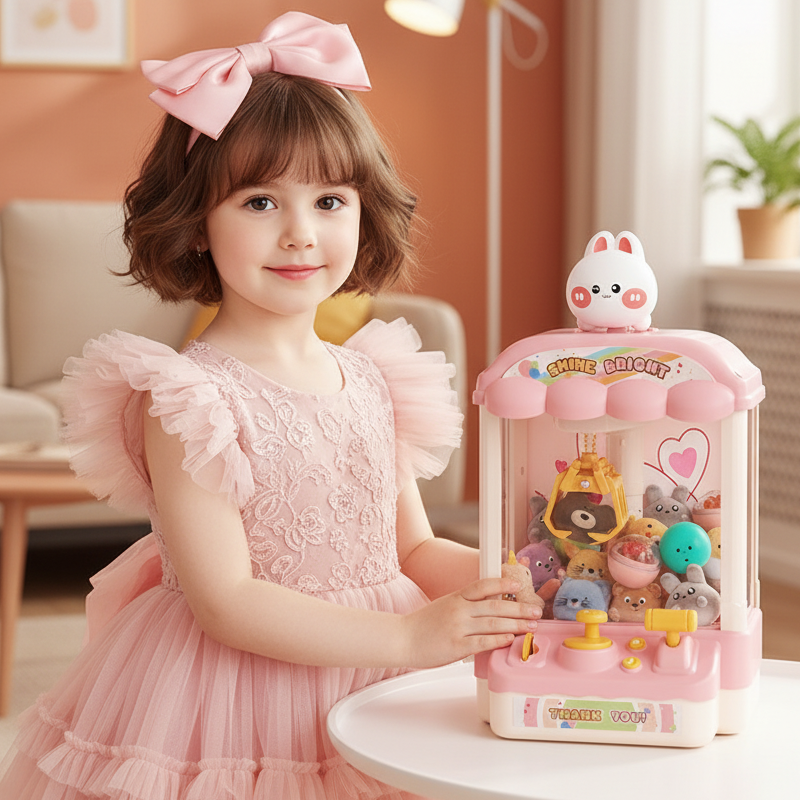 🧸 60% OFF NOW! 🎮 Adorable Animal Claw Machine – Includes Plushies & Capsule Toys, Perfect for Kids' Fun & Room Decor 🎁📦