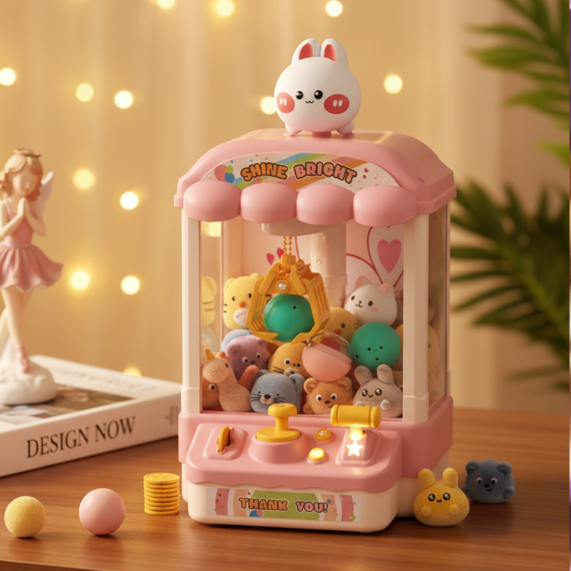 🧸 60% OFF NOW! 🎮 Adorable Animal Claw Machine – Includes Plushies & Capsule Toys, Perfect for Kids' Fun & Room Decor 🎁📦