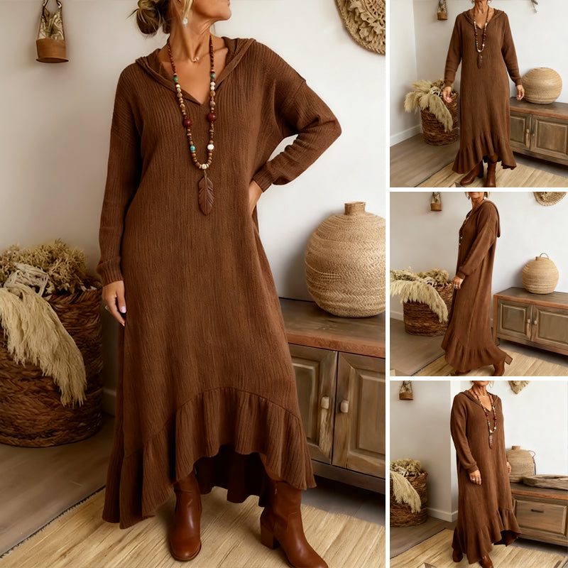 🔥New arrivals offer-Women’s Casual Hooded Knit Dress