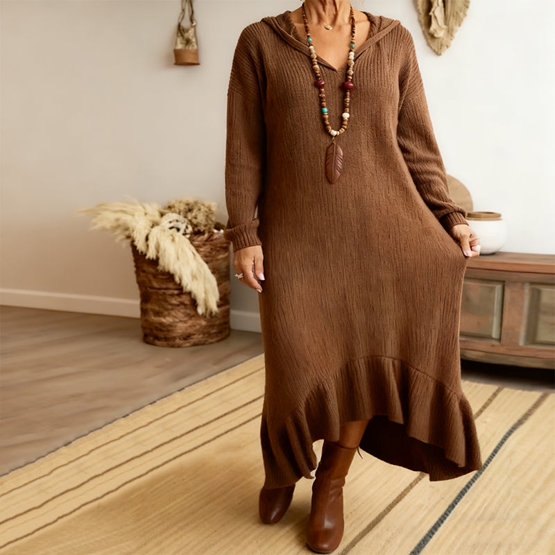 🔥New arrivals offer-Women’s Casual Hooded Knit Dress