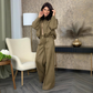 Women's Zip-Up Jacket & Wide-Leg Pants Two-Piece Set