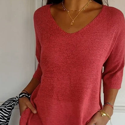 Casual Pullover Loose Knitted Top