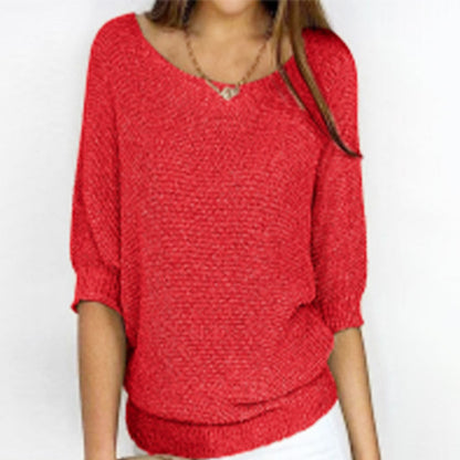 Casual Pullover Loose Knitted Top
