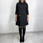 Elegant Long Sleeve Pleated Panel Dress
