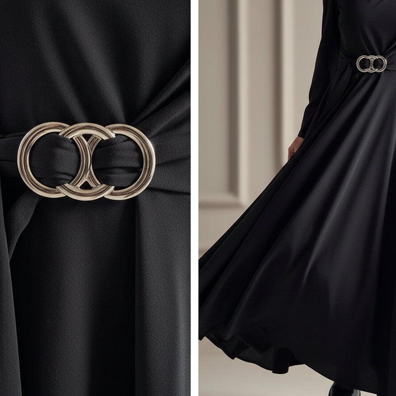 Women's Long Sleeve A-Line Pleated Maxi Dress