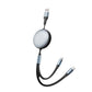 3-in-1 100W Retractable Multi Charging Cable