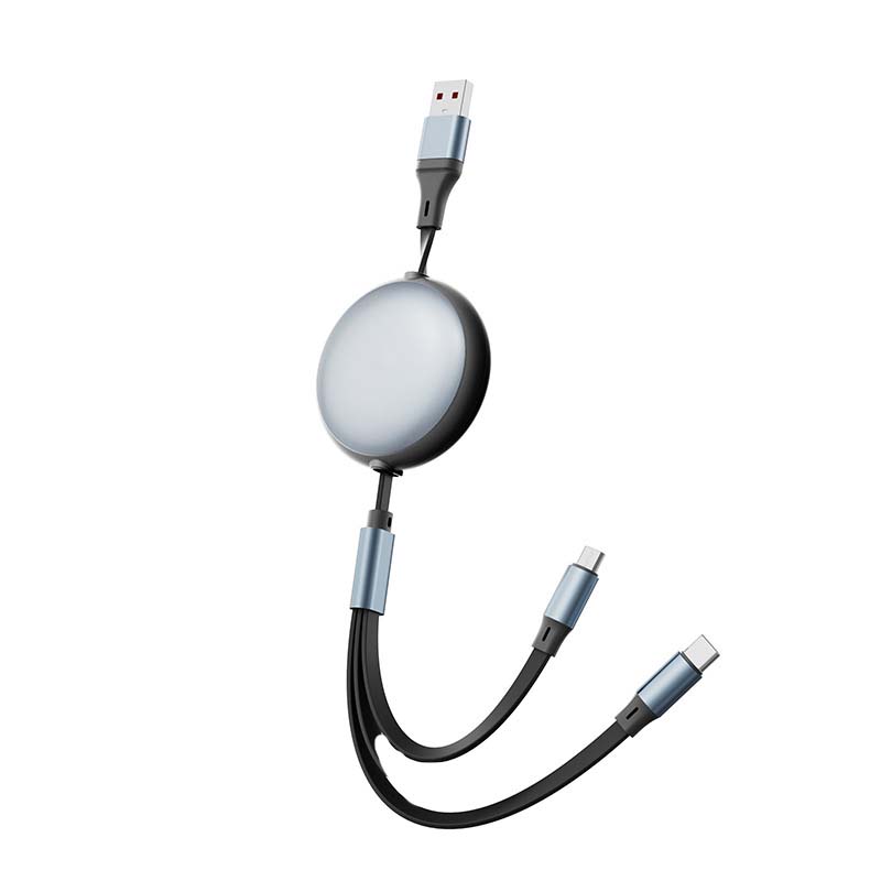3-in-1 100W Retractable Multi Charging Cable