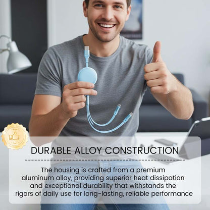 3-in-1 100W Retractable Multi Charging Cable