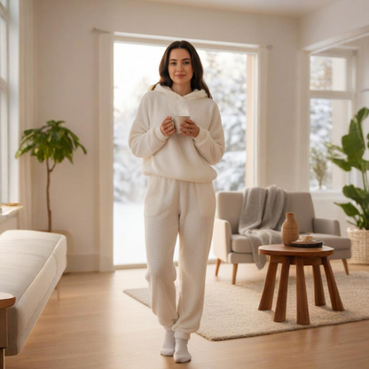 Women's Plush Hoodie and Pants Set