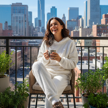 Women's Plush Hoodie and Pants Set