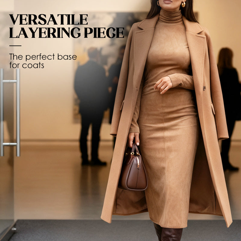 🎁Meet Christmas 49% OFF🎄|Elegant Turtleneck Long-Sleeve Bodycon Dress