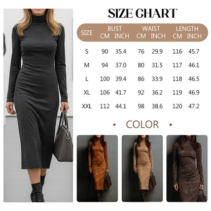 🎁Meet Christmas 49% OFF🎄|Elegant Turtleneck Long-Sleeve Bodycon Dress