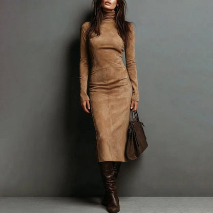 🎁Meet Christmas 49% OFF🎄|Elegant Turtleneck Long-Sleeve Bodycon Dress