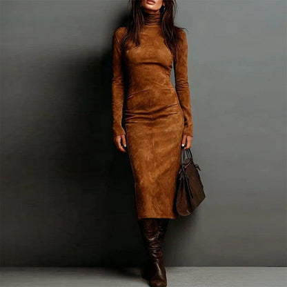 🎁Meet Christmas 49% OFF🎄|Elegant Turtleneck Long-Sleeve Bodycon Dress