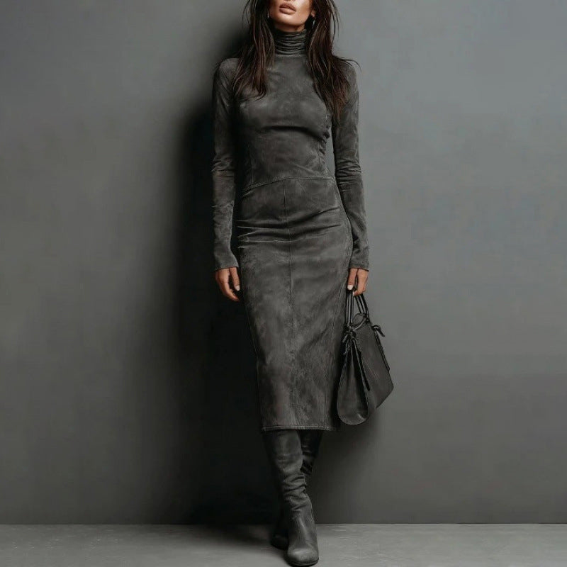 🎁49% OFF🎄|Elegant Turtleneck Long-Sleeve Bodycon Dress