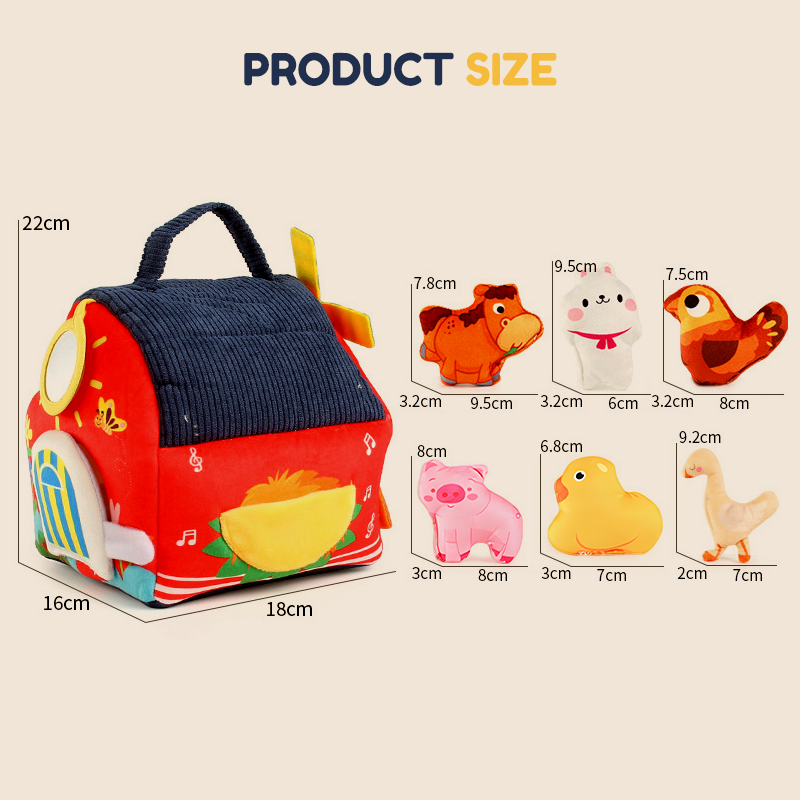 Interactive Plush Farm House Toy Set for Kids