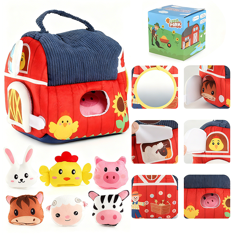 Interactive Plush Farm House Toy Set for Kids